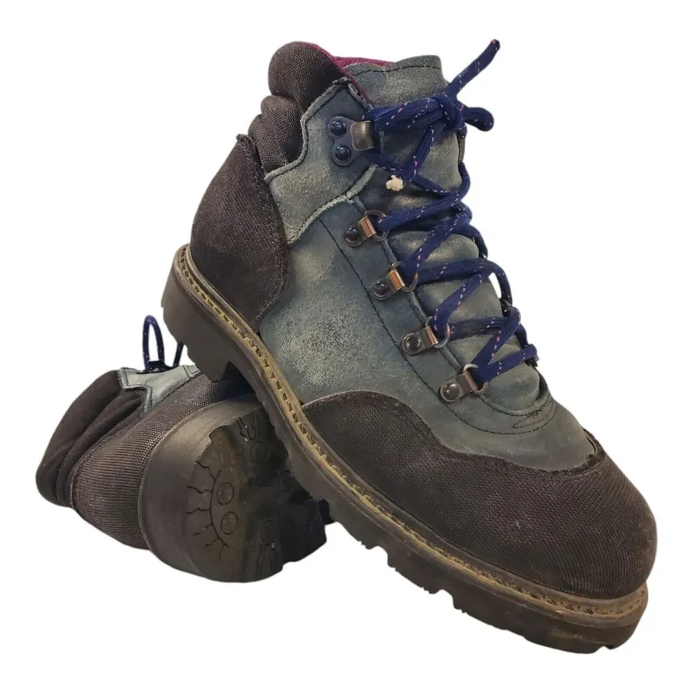 RED WING SHOES Boots Mens Size 6 Blue Black Canvas Combat ANSI Z41 PT91 Workwear